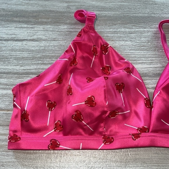 Victoria’s Secret Tease Wireless Triangle Bralette Forever Pink Lollipops Small - Picture 8 of 11